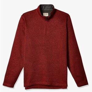 Wrangler Burgundy Quarter-Zip Sweater